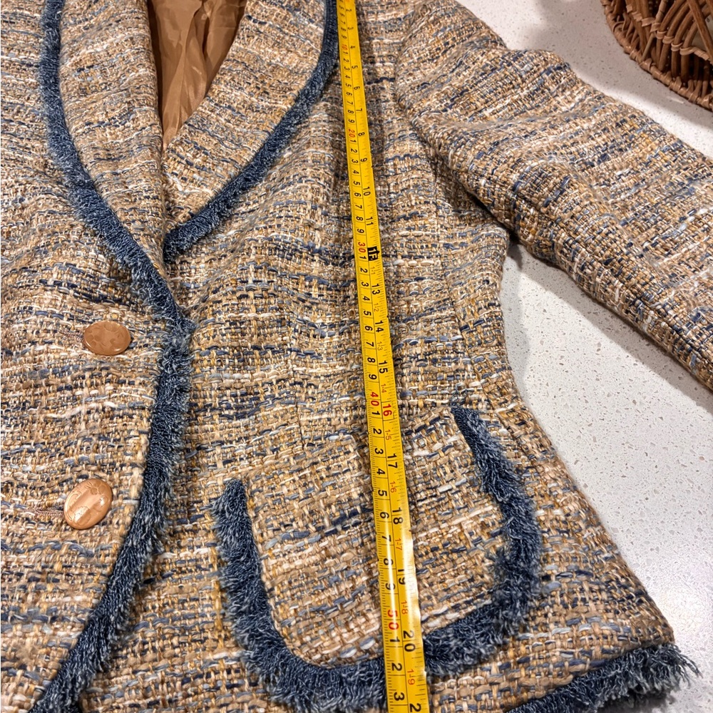 Tweed jacket Cache Chanel vibes Zara Lioness medium - Picture 9 of 13
